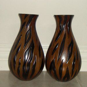 2 Wooden Vases from Kirkland